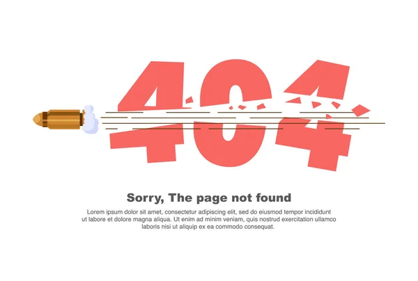 Aviso Red Internet 404 Página Error Archivo Encontrado Para Página — Vector de stock