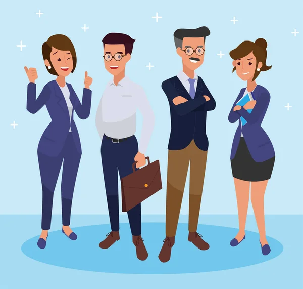 Group Business People Isolated Transparent Background Different People Different Styles — 스톡 벡터