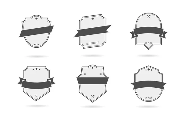 Badge Vectoriel Étiquettes Rubans — Image vectorielle