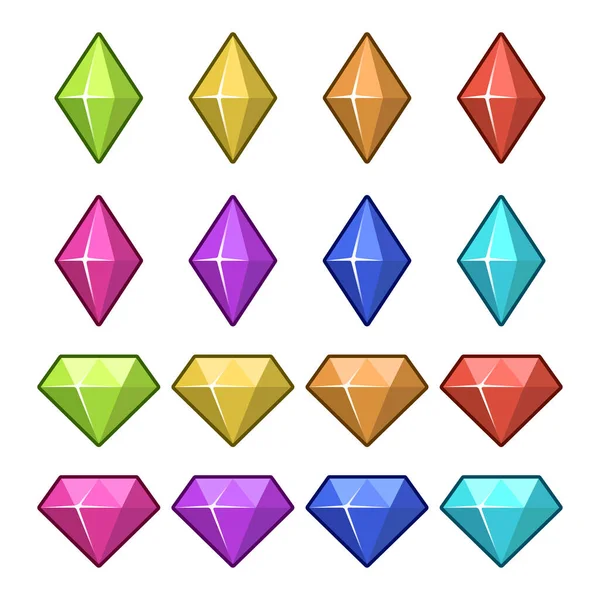 Symbole Für Isometrische Spielelemente Bunte Isolierte Vektorillustration Von Spieldiamanten Für — Stockvektor