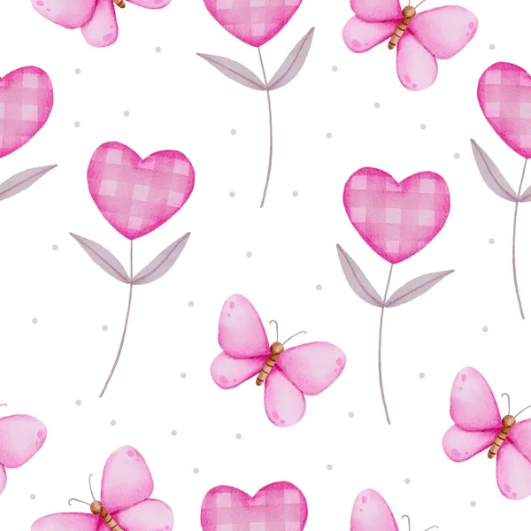 Ensemble Grands Éléments Concept Valentine Aquarelle Isolée Beaux Coeurs Romantiques — Image vectorielle