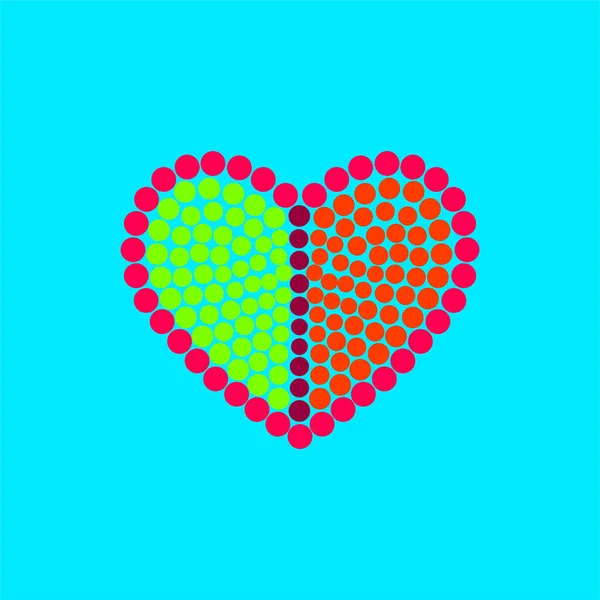 Colourful Heart Shape Balloons Aqua Menthe Background — Stock Vector