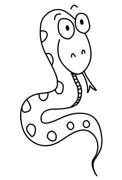 Snake Drawing Kids Vector Illustration — Stock Vector