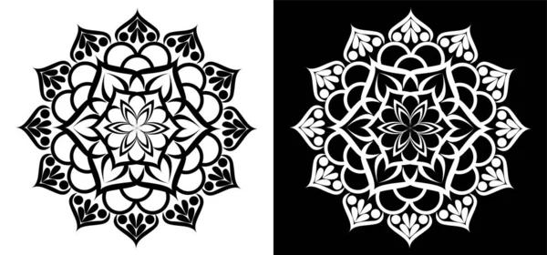 Индийские Традиционные Культурные Ранголи Мандала Дизайн Концепции Цветочного Искусства Изолированы — стоковый вектор