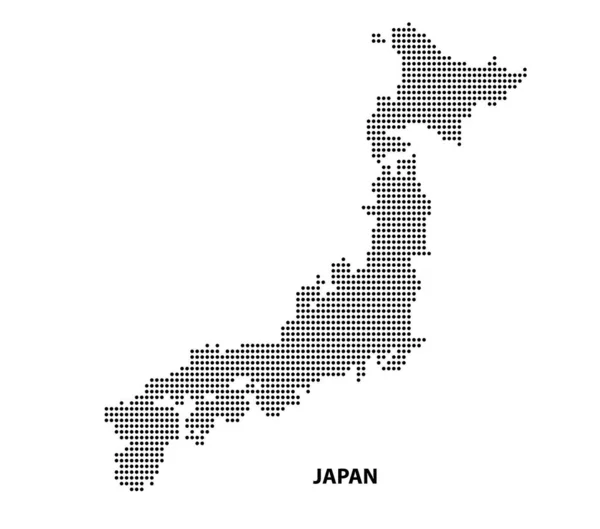 Vector Halftone Dotted Map Japan Country Your Design Ταξιδιωτική Εικόνα — Διανυσματικό Αρχείο