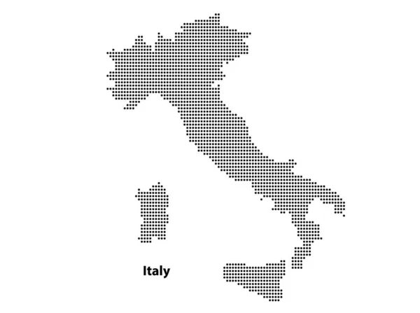 Vector Halftone Dotted Map Italy Country Your Design Travel Illustration — Stock Vector