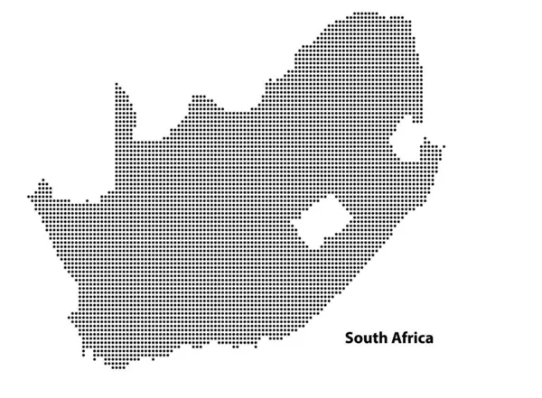 Tasarımınız için Güney Afrika ülkesinin yarım ton noktalı haritası, Seyahat Resimleri konsepti.