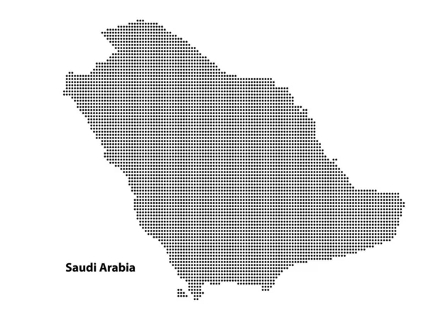 Tasarımınız için Suudi Arabistan 'ın yarım tonlu Noktalı Haritası Seyahat Illustration konsepti.