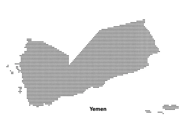 Wektor Pół Tonu Dotted Map Kraju Jemenu Dla Projektu Travel — Wektor stockowy