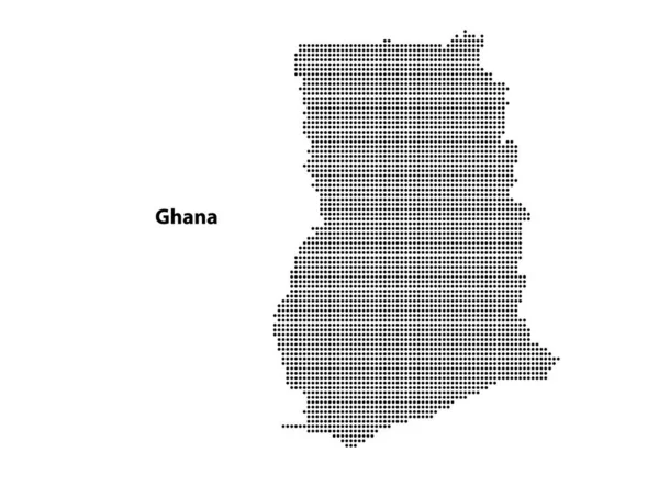 Tasarımınız için Gana ülkesinin yarım tonlu noktalı haritası, Seyahat Çizimi konsepti.