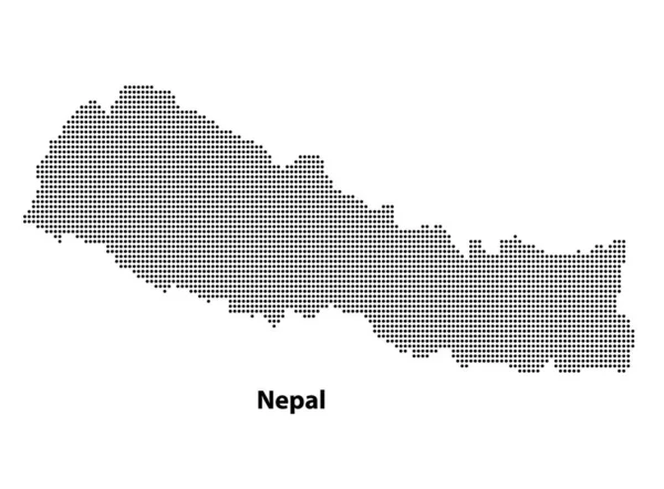 Vektor Halbton Gepunktete Landkarte Von Nepal Für Ihr Design Konzept — Stockvektor