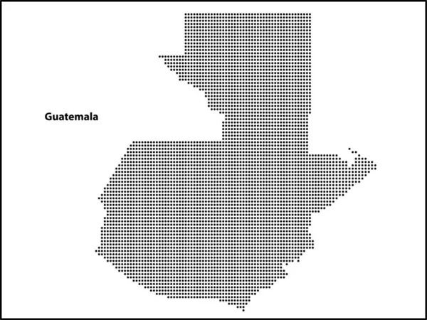 Vector Medio Tono Mapa Punteado Del País Guatemala Para Diseño — Vector de stock