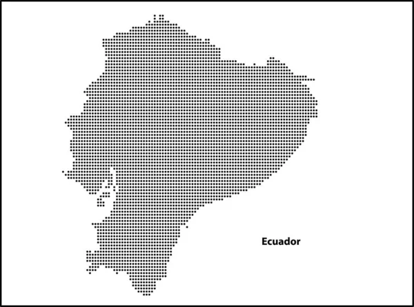 Tasarımınız için Ekvador ülkesinin yarım tonlu noktalı haritası, Seyahat Resimleri konsepti.