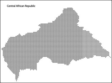 Tasarımınız için Orta Afrika Cumhuriyeti 'nin yarım tonlu noktalı haritası Seyahat Resimleri.