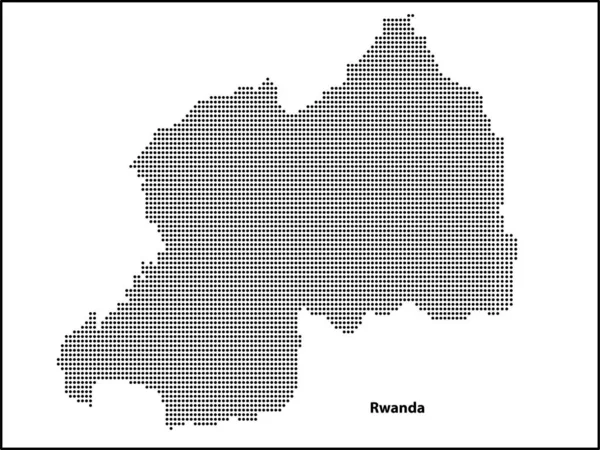 Vector Halftone Точечная Карта Руанды Вашего Дизайна Концепция Travel Illustration — стоковый вектор