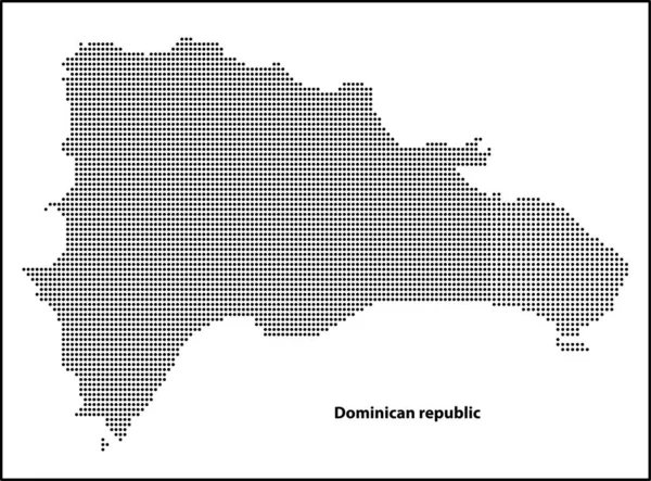 Vector Halftone Dotted Map Dominican Republic Country Your Design Travel — Stock Vector