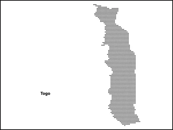 Vector Medio Tono Mapa Punteado Togo País Para Diseño Concepto — Archivo Imágenes Vectoriales