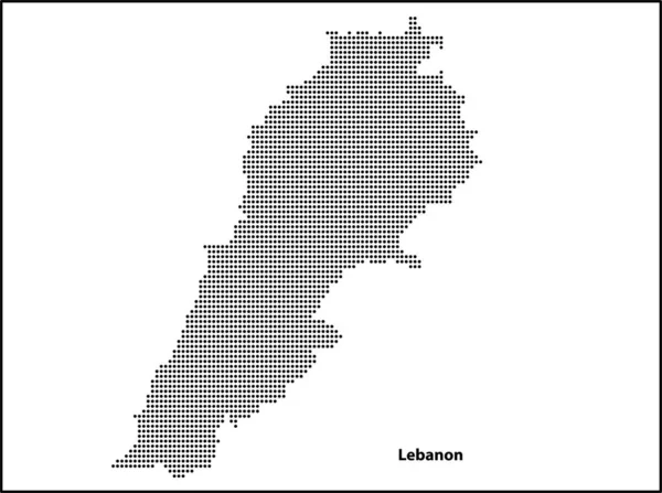 Vektor Halbton Gepunktete Landkarte Des Libanon Für Ihr Design Reiseillustrationskonzept — Stockvektor