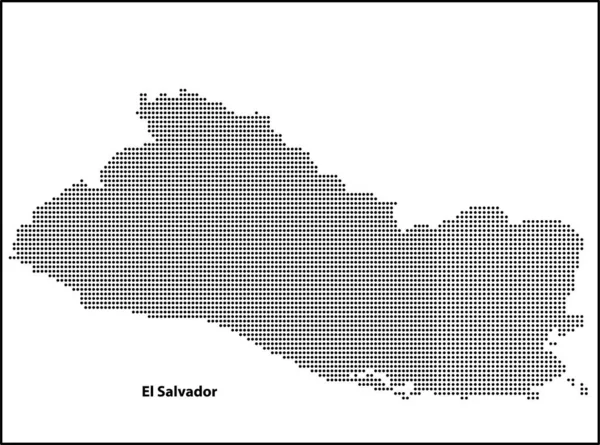 Vector Halftone Dotted Map Salvador Country Your Design Travel Illustration — Stock Vector