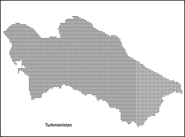 Vektor Halbton Gepunktete Landkarte Turkmenistans Für Ihr Design Reiseillustrationskonzept — Stockvektor