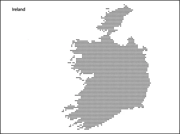 Vector Haltone Dotted Map Ireland Country Your Design Travel Illustration — 스톡 벡터