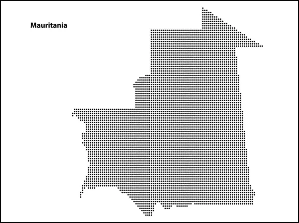 Meio Tom Vetorial Mapa Pontilhado País Mauritânia Para Seu Projeto — Vetor de Stock