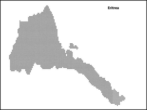 Vector Halftone Mapa Pontilhado País Eritreia Para Seu Design Conceito — Vetor de Stock