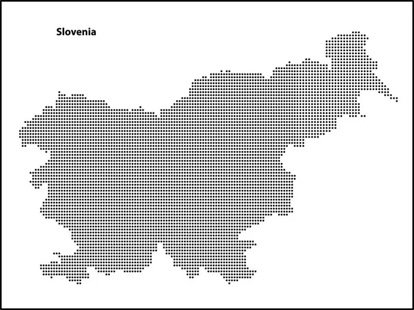 Vector Halftone Dotted Kaart Van Slovenië Land Voor Ontwerp Travel — Stockvector