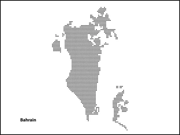 Vektor Halbton Gepunktete Landkarte Von Bahrain Für Ihr Design Reiseillustrationskonzept — Stockvektor