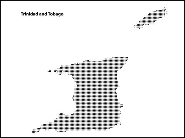 Vektorový Polotón Tečkovaná Mapa Trinidadu Tobaga Země Pro Váš Design — Stockový vektor
