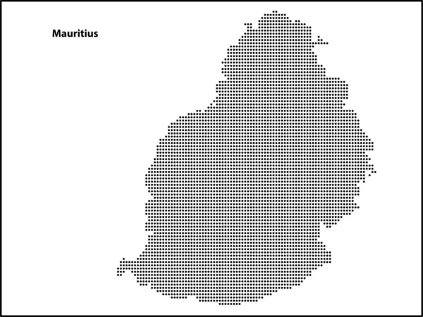 Vector Halftone Dotted Map Mauritius Country Your Design Travel Illustration — Stock Vector