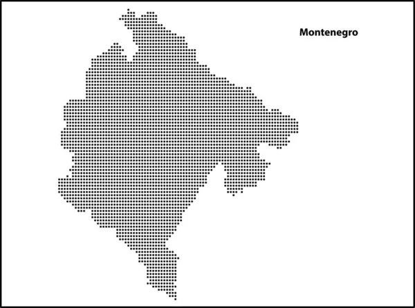 Vector Halftone Точечная Карта Черногории Вашего Дизайна Концепция Travel Illustration — стоковый вектор