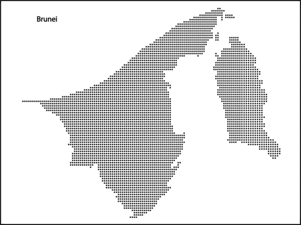 Meio Tom Vetor Mapa Pontilhado Brunei País Para Seu Projeto — Vetor de Stock
