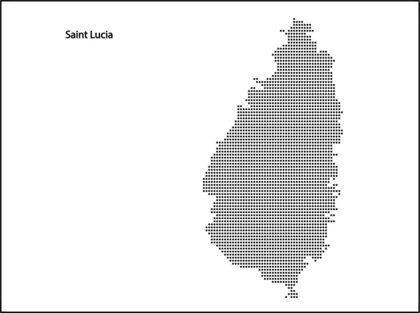 Vector Haltone Dotted Map Saint Lucia Country Your Design Travel — 스톡 벡터