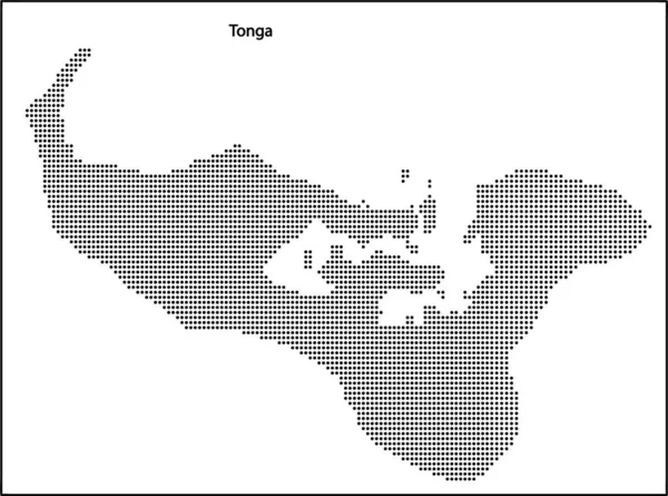 Vecteur Demi Teinte Carte Pointillée Pays Tonga Pour Votre Design — Image vectorielle