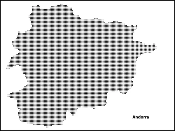 Vector Halftone Dotted Map Andorra Country Your Design Travel Illustration — Stock Vector