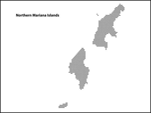 Vector Medio Tono Mapa Punteado Del País Las Islas Marianas — Vector de stock