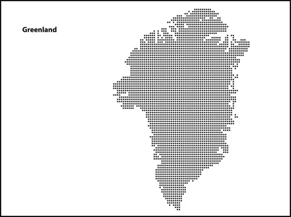 Meio Tom Vetorial Mapa Pontilhado País Groenlândia Para Seu Design —  Vetores de Stock