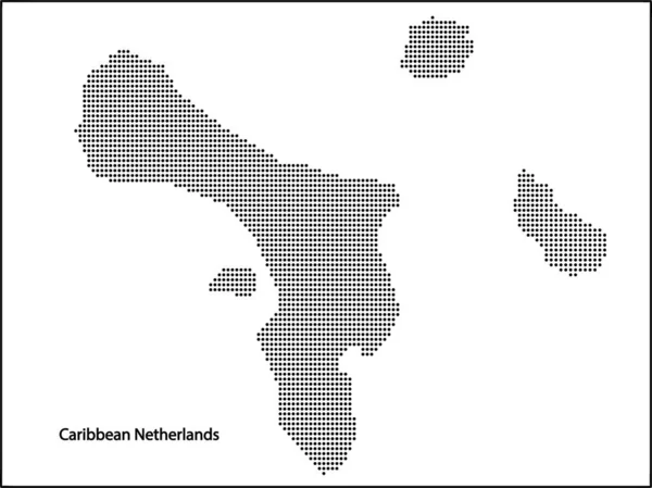 Meio Tom Vetorial Mapa Pontilhado Caribe Holanda País Para Seu — Vetor de Stock