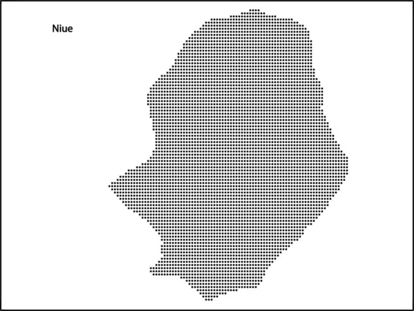 Vecteur Demi Teinte Carte Pointillée Pays Niue Pour Votre Design — Image vectorielle