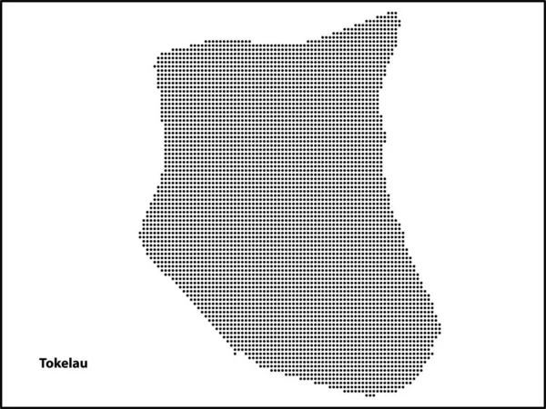 Vector Medio Tono Mapa Punteado Del País Tokelau Para Diseño — Archivo Imágenes Vectoriales