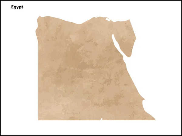 Mısır Ülkesi Nin Eski Klasik Kağıt Dokulu Haritası Vektör Illüstrasyonu — Stok Vektör