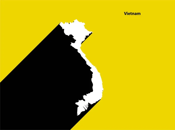 Vietnam Mapa Retro Plakátu Dlouhým Stínem Ročník Snadno Upravovat Manipulovat — Stockový vektor
