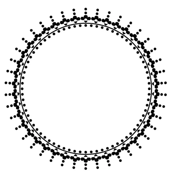 Frame Design Konzept Der Floralen Linie Kunst Isoliert Auf Weißem — Stockvektor