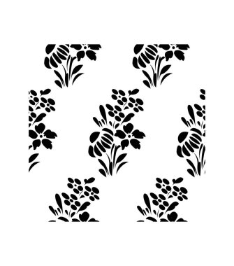 Beyaz arka planda izole edilmiş soyut çiçek tasarımı konsepti pürüzsüz desendedir