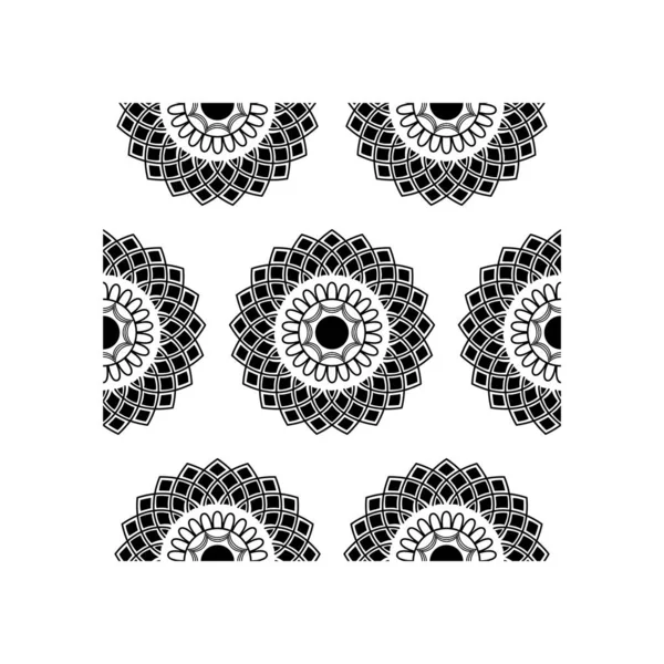 Indian Traditional Cultural Rangoli Kolam Design Concept Curved Lines Dots — Stock Vector