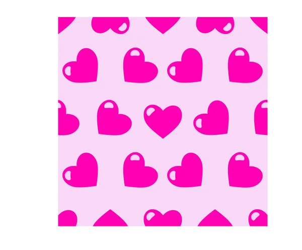 Beautiful Heart Bubbles Isolated Pink Background Seamless Pattern — Stock Vector