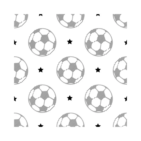 Arte Digital Fútbol Con Estrellas Aisladas Sobre Fondo Blanco Está — Archivo Imágenes Vectoriales