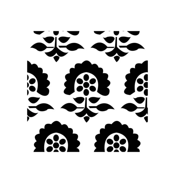 Indien Traditionnel Culturel Rangoli Concept Conception Art Floral Avec Empreintes — Image vectorielle