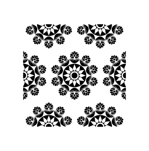 Hindistan geleneksel ve kültürel Rangoli mandala tasarım kavramı beyaz arka planda izole edilmiş çiçek sanatı kusursuz bir desen içinde.